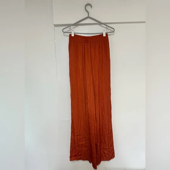 BNWT Zara Orange Wide Leg Pants - Picture 2 of 4